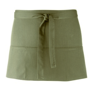 Image of Short bar apron, 33cm, Olive Green, P-C02PR155